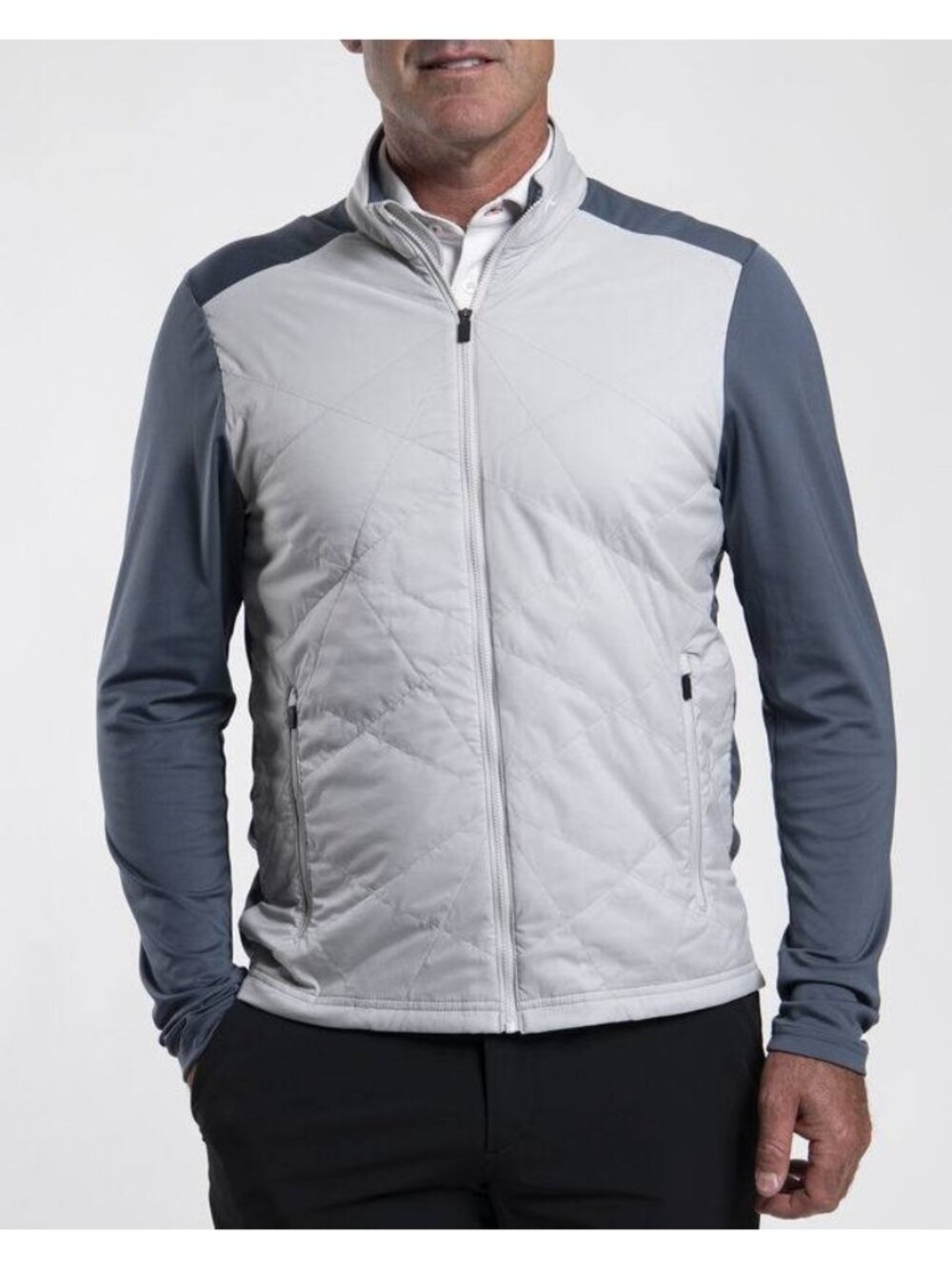 NWT KJUS Retention Full Zip Jacket Size 54 (US XL) in Blue/Gray Polyester Blend